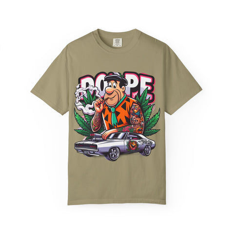 Retro Cool Unisex Garment-Dyed T-Shirt - 'Dope' Graphic with Classic Car