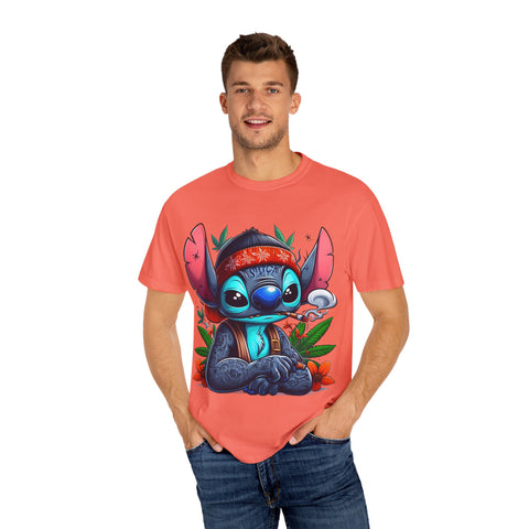 Vibrant Cartoon T-Shirt with Chill Vibe - Unisex Garment-Dyed Tee
