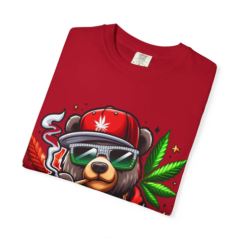 Chill Vibe Bear Unisex T-Shirt - Trendy Streetwear for Cannabis Lovers