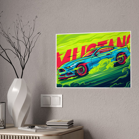 Vibrant Mustang Gloss Poster - Perfect for Car Lovers & Home Decor