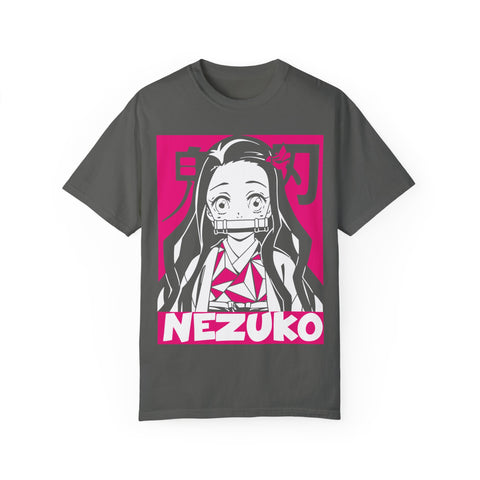 Nezuko Anime T-Shirt - Unisex Garment-Dyed Tee for Fans