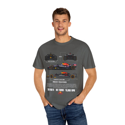 RB20 Racing Unisex Garment-Dyed T-shirt - Perfect for F1 Fans
