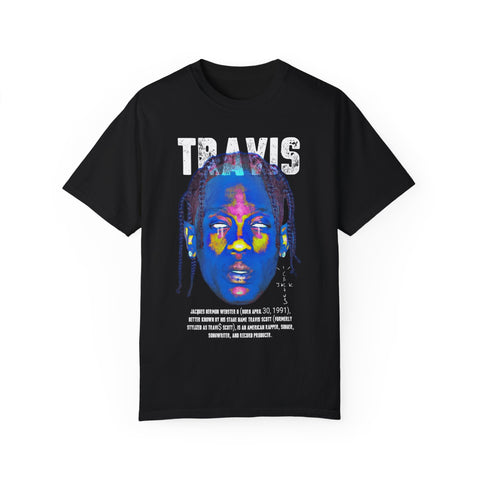 Travis Inspired Unisex Garment-Dyed T-Shirt - Retro Graphic Tee