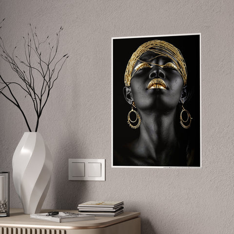 Elegant Black & Gold Wall Art Poster - Inspirational Home Decor