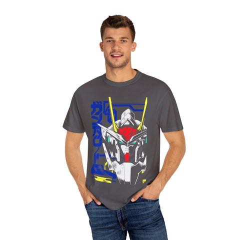 Anime-Inspired Unisex Garment-Dyed T-Shirt - Mecha Design
