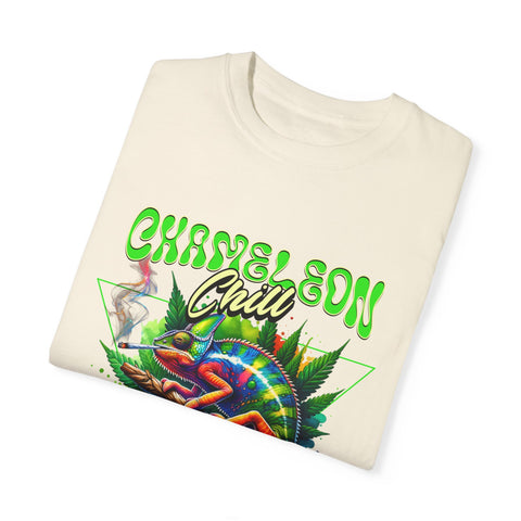 Chameleon Chill Unisex Garment-Dyed T-Shirt - Vibrant Graphic Tee for Nature Lovers