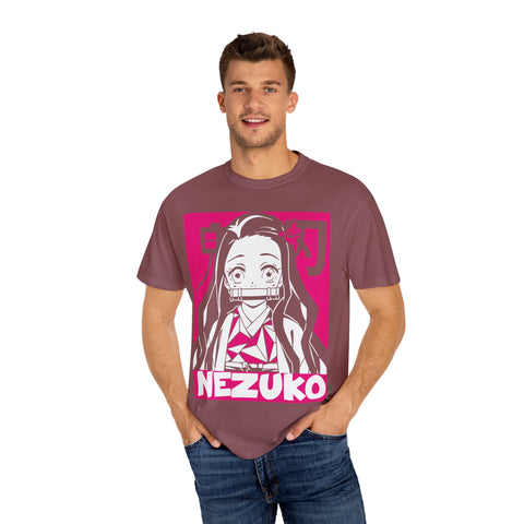 Nezuko Anime T-Shirt - Unisex Garment-Dyed Tee for Fans