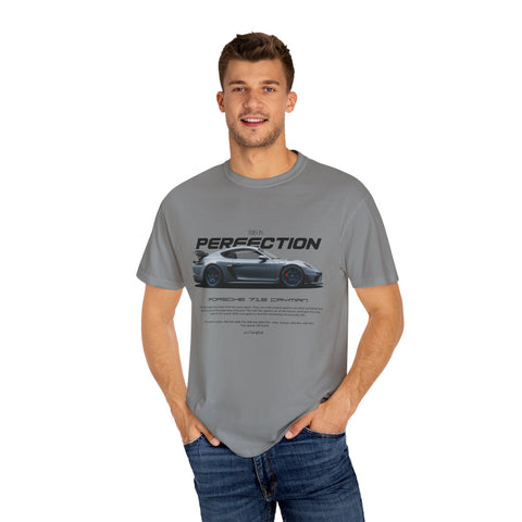 Unisex Garment-Dyed T-Shirt - 'This is Perfection' Porsche 718 Cayman Tee