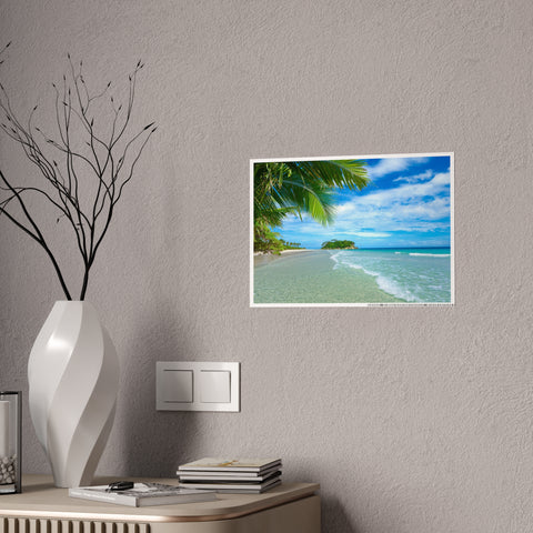 Tropical Beach Gloss Poster - Scenic Wall Art for Home Decor
