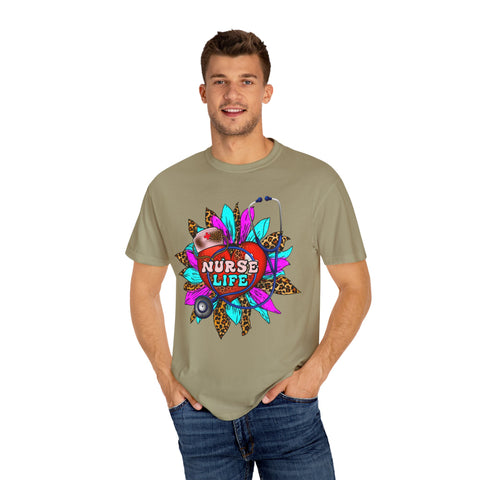 Nurse Life Unisex Garment-Dyed T-Shirt - Fun & Colorful Tee for Healthcare Heroes