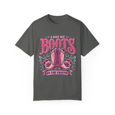 I Got My Boots on the Ground Unisex T-Shirt - Stylish Country Vibe, Perfect for Music Festivals and Casual Outings