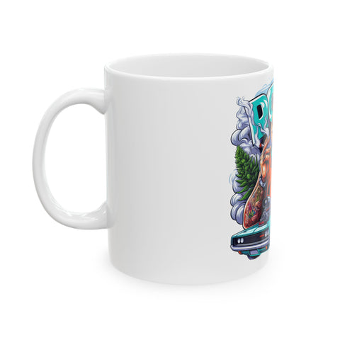 Retro Cartoon Car Ceramic Mug - 11oz & 15oz