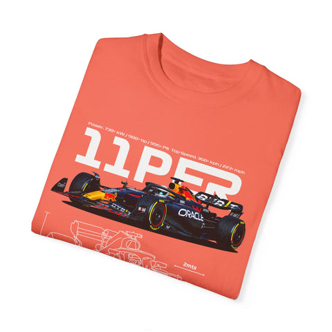 Racing-Inspired Unisex Garment-Dyed T-Shirt - 11P23 Design