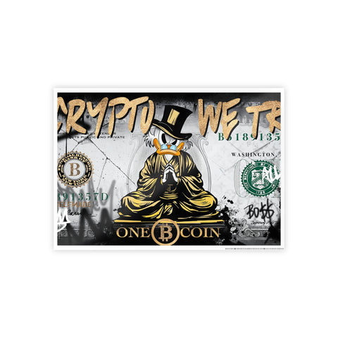 Crypto-Inspired Gloss Poster, Street Art Wall Decor, Stylish Home Office Decor, Cryptocurrency Gift, Unique Art Print