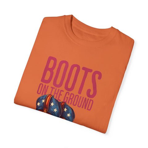 Vintage Western Boots Graphic T-Shirt - "Boots on the Ground"