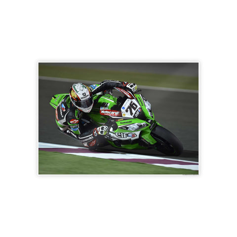Glossy Motorcycle Racing Poster - Vibrant Wall Art for Motorsports Enthusiasts