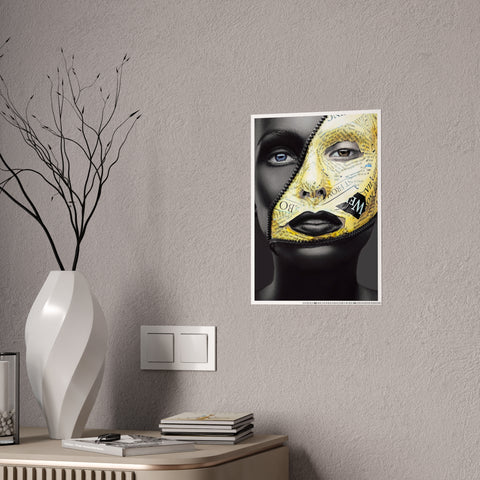 Artistic Gloss Poster - Contemporary Face Design for Home Decor