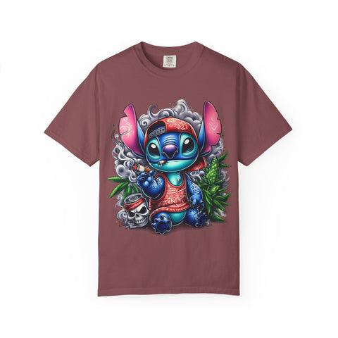 Colorful Stitch Graphic T-Shirt - Unisex Tie-Dye Style for Relaxed Vibes