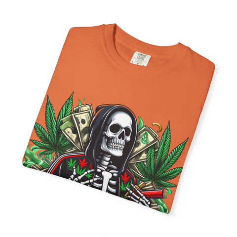 Good Vibes Unisex T-Shirt - Garment-Dyed Skeleton Design