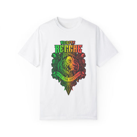 Unisex Garment-Dyed Reggae T-Shirt - Feel the Rhythm Graphic Tee for Music Lovers