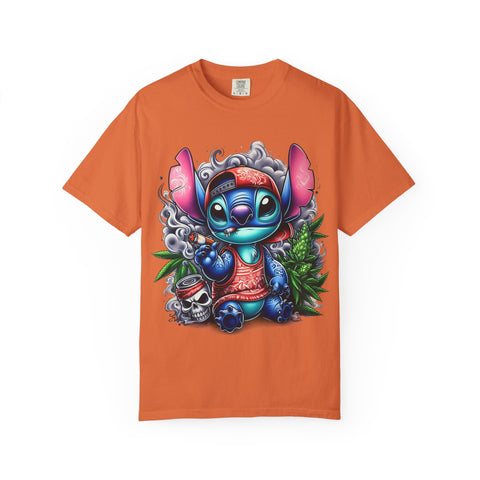 Colorful Stitch Graphic T-Shirt - Unisex Tie-Dye Style for Relaxed Vibes