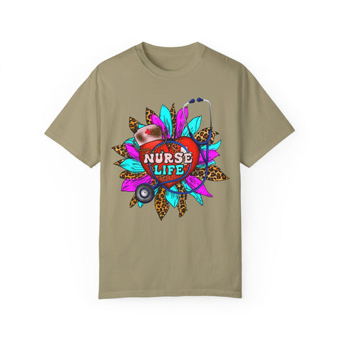 Nurse Life Unisex Garment-Dyed T-Shirt - Fun & Colorful Tee for Healthcare Heroes