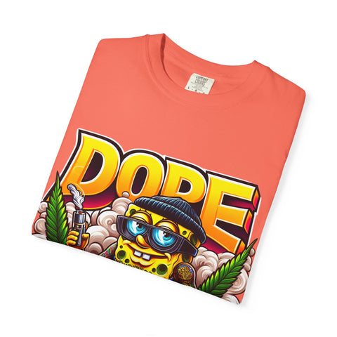 Unisex Garment-Dyed T-Shirt - Cool Cartoon ‘DOPE’ Design