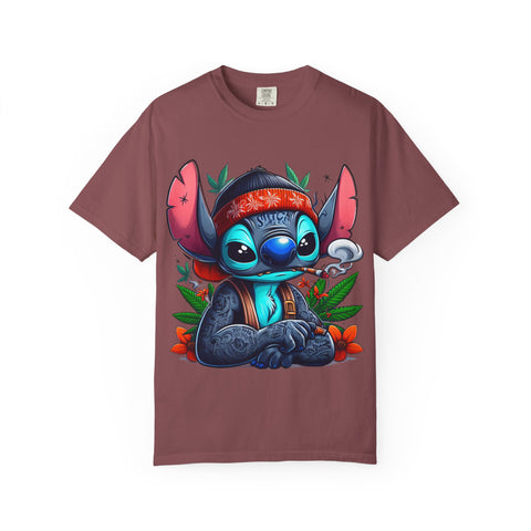 Vibrant Cartoon T-Shirt with Chill Vibe - Unisex Garment-Dyed Tee