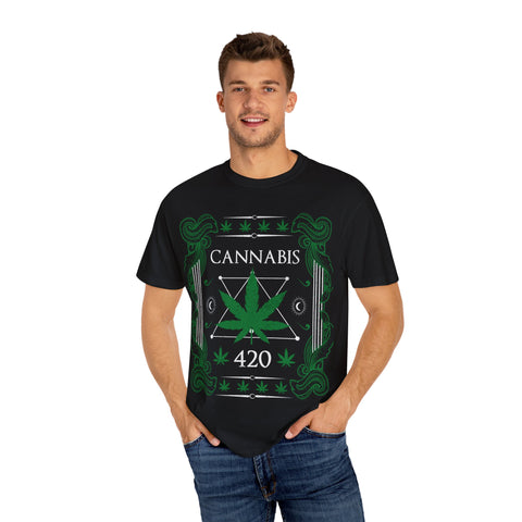 Cannabis 420 Unisex Garment-Dyed T-Shirt - Retro Style для Celebrations