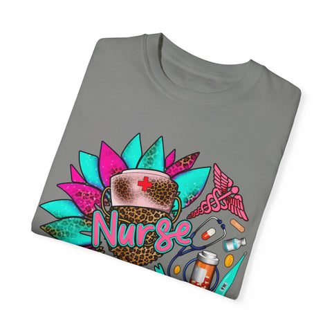 Colorful Nurse Appreciation T-Shirt - Garment-Dyed Unisex Tee
