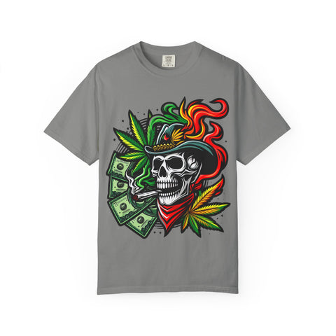 Skull & Smoke T-Shirt | Cool Unisex Graphic Tee for Music Lovers, Festival Wear, Street Style, Gift Idea, Vibrant Design
