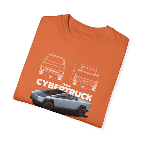 Tesla Cybertruck Unisex Garment-Dyed T-Shirt | Automotive Enthusiast Apparel