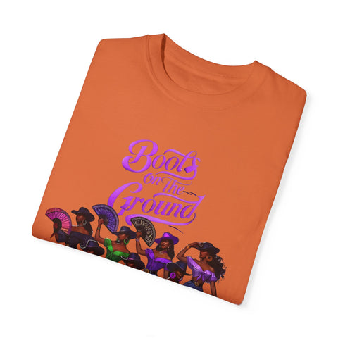 Empowering Women T-Shirt - Boots on the Ground Design - Unisex Garment-Dyed Tee