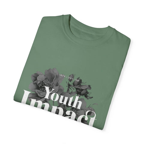 Youth Impact Unisex Garment-Dyed T-Shirt – Vibrant Floral Graphic Tee