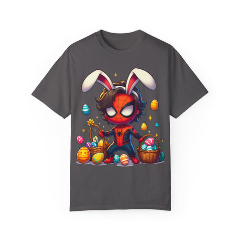Easter Spider-Man T-Shirt | Unisex Garment-Dyed Tee for Kids & Fans