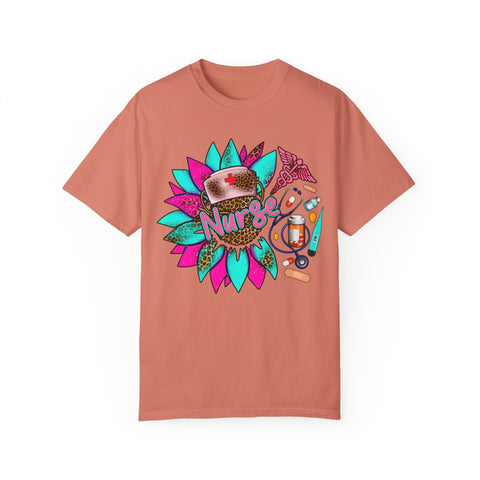 Colorful Nurse Appreciation T-Shirt - Garment-Dyed Unisex Tee