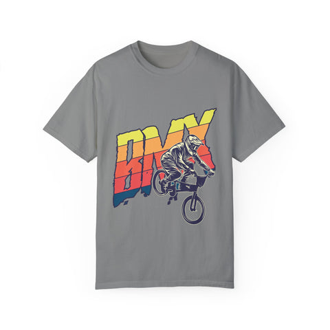 BMX Rider Unisex Garment-Dyed T-Shirt | Retro Cycling Style