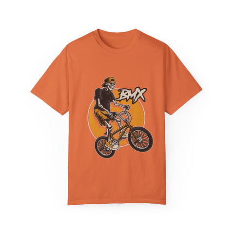 BMX Rider Graphic T-Shirt - Unisex Garment-Dyed Tee for Cycling Enthusiasts