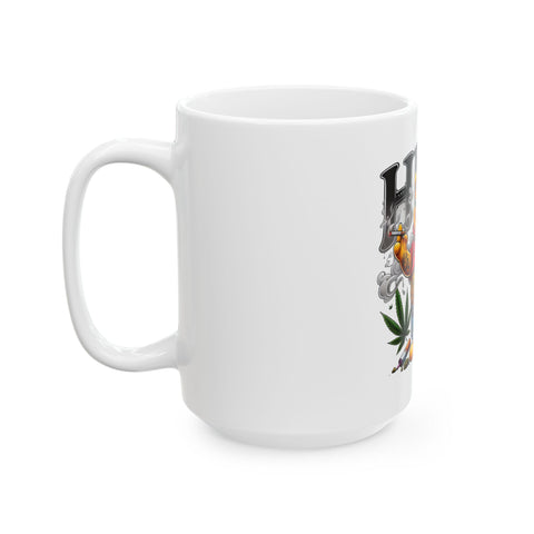 High Vibe Ceramic Mug - 11oz & 15oz - Perfect for Stoners and Cartoon Lovers!
