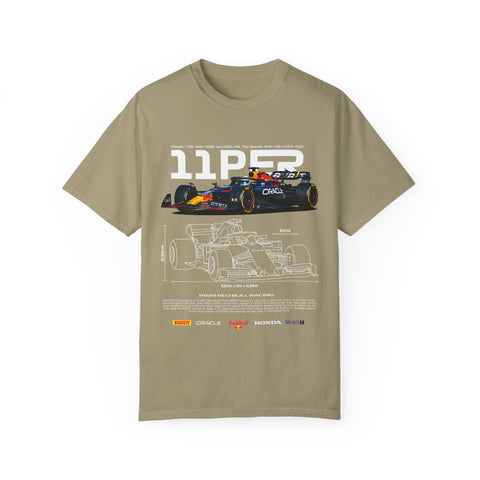 Racing-Inspired Unisex Garment-Dyed T-Shirt - 11P23 Design