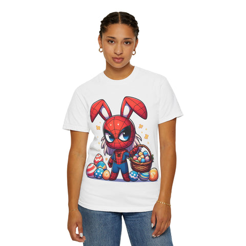 Easter Bunny Superhero T-Shirt - Unisex Garment-Dyed Tee