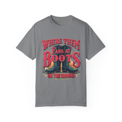 Where Them Fans at Boots Unisex T-Shirt - Perfect for Country Music Lovers
