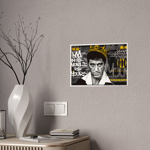 Glossy Wall Art Poster - 'The World is Yours'