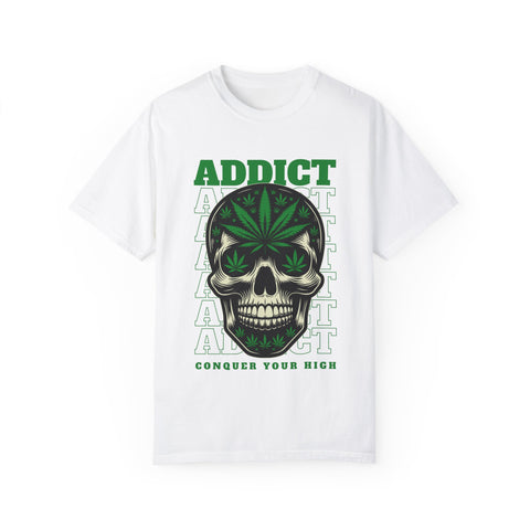 Addict Skull Graphic T-Shirt - Conquer Your High
