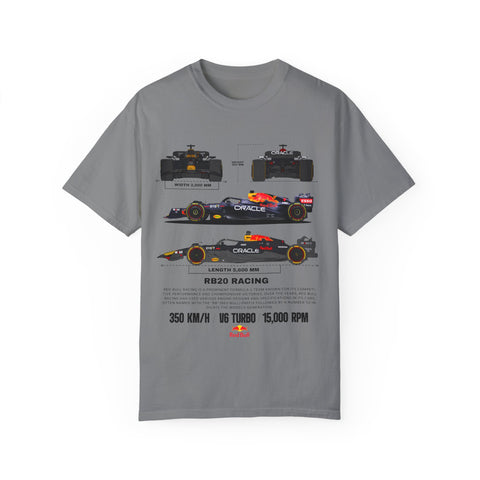 Red Bull Racing Unisex T-Shirt - 350 KM/H, UG Turbo, 15,000 RPM
