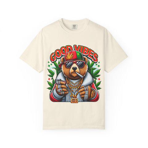 Good Vibes Unisex T-Shirt - Cool Bear Design