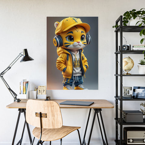 Cool Tiger Art Gloss Poster - Stylish Wall Decor for Animal Lovers