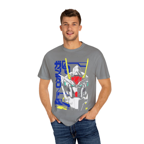 Anime-Inspired Unisex Garment-Dyed T-Shirt - Mecha Design