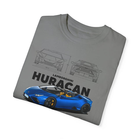 Lamborghini Huracan Unisex Garment-Dyed T-Shirt - Car Enthusiast Tee