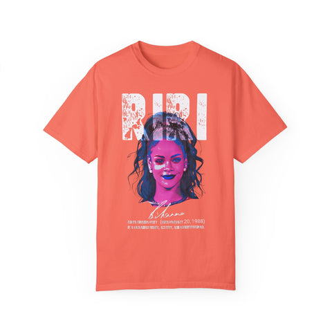 Riri Unisex Garment-Dyed T-Shirt - Trendy Graphic Tee for Music Lovers